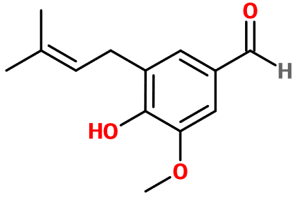 (图片) MC095514 4-OH-3-MeO-5-(3-methyl-2-buten-1-yl)benzaldehyde